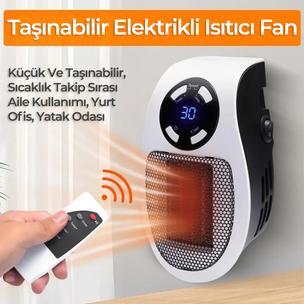 Akıllı Mini Fan Isıtıcı – Sessiz, Enerji Tasarruflu, 500W